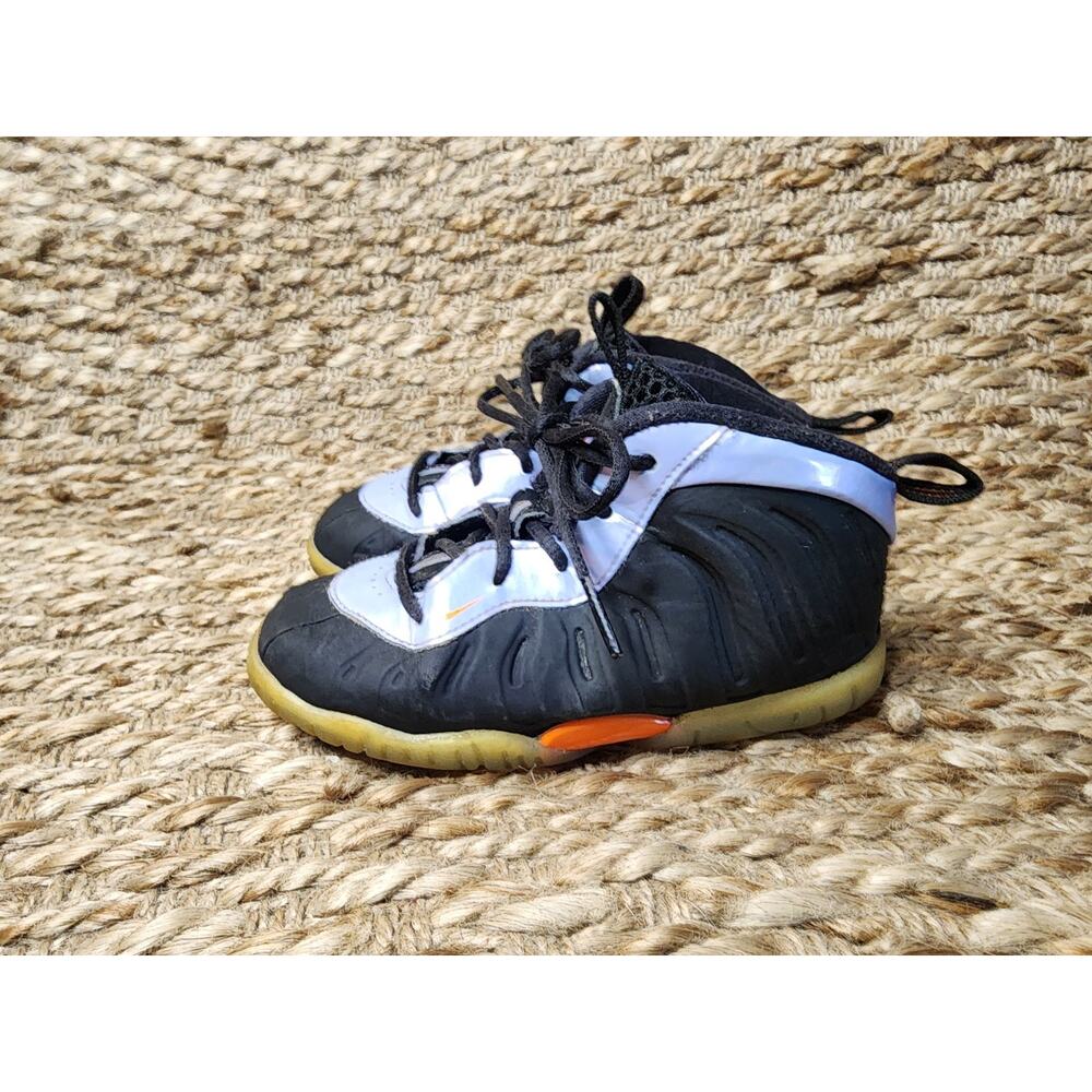 Nike Little Posite One GS Twilight Pulse Orange Black Shoes Sneakers Size 9C